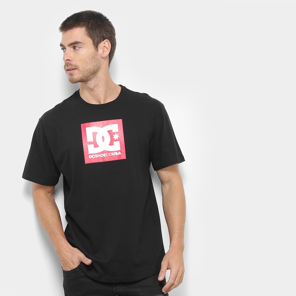 camiseta dc shoes painted rock preta