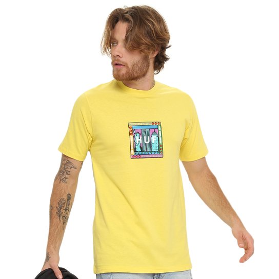 Camiseta HUF Gift Shop - Amarelo