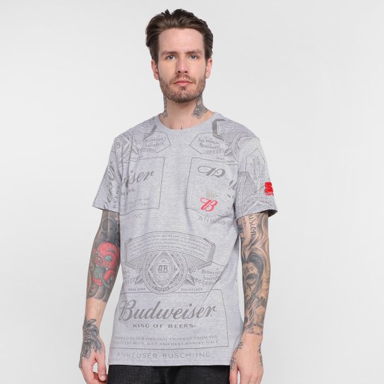 Camiseta Starter & Budweiser Masculina - Mescla