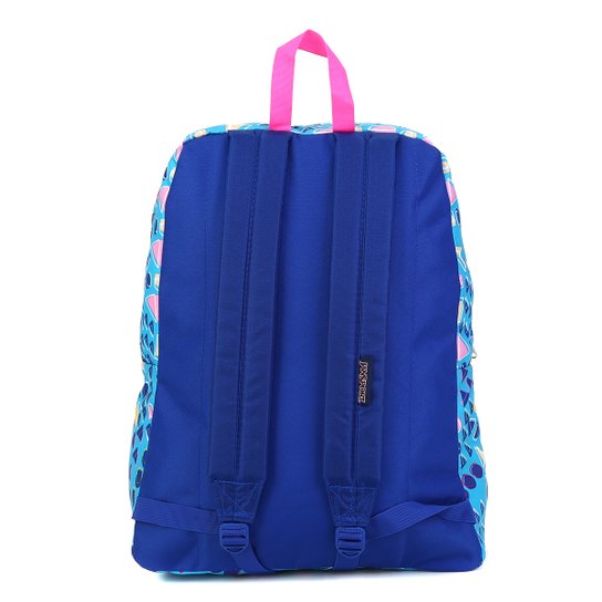 Mochila Jansport Superbreak Treasures - Azul+Pink